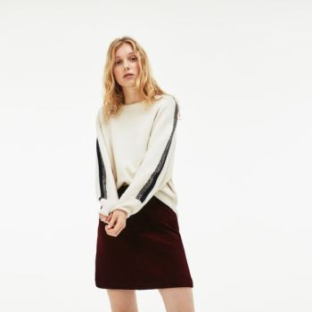 Lacoste Ribbed Stretch Velour A-Line Skirt - Sukně Dámské Hnědé | CZ-s5YURx